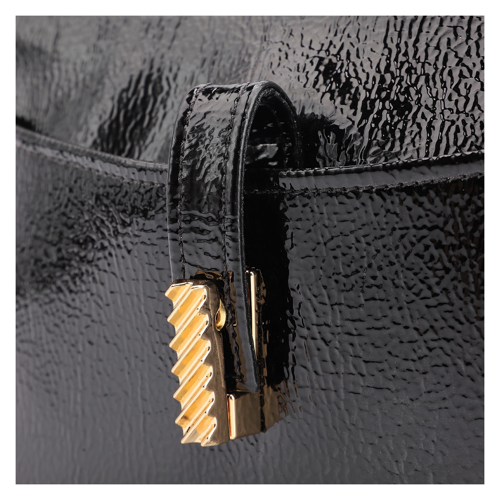 Bolsa De Ombro Alt Verniz Preto