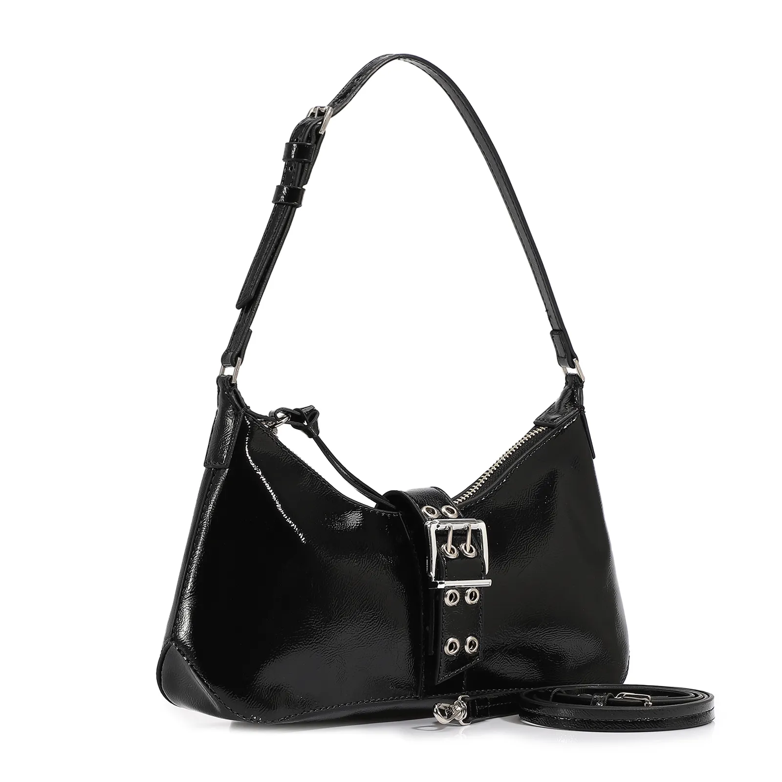 Bolsa De Ombro Alt Verniz Preto