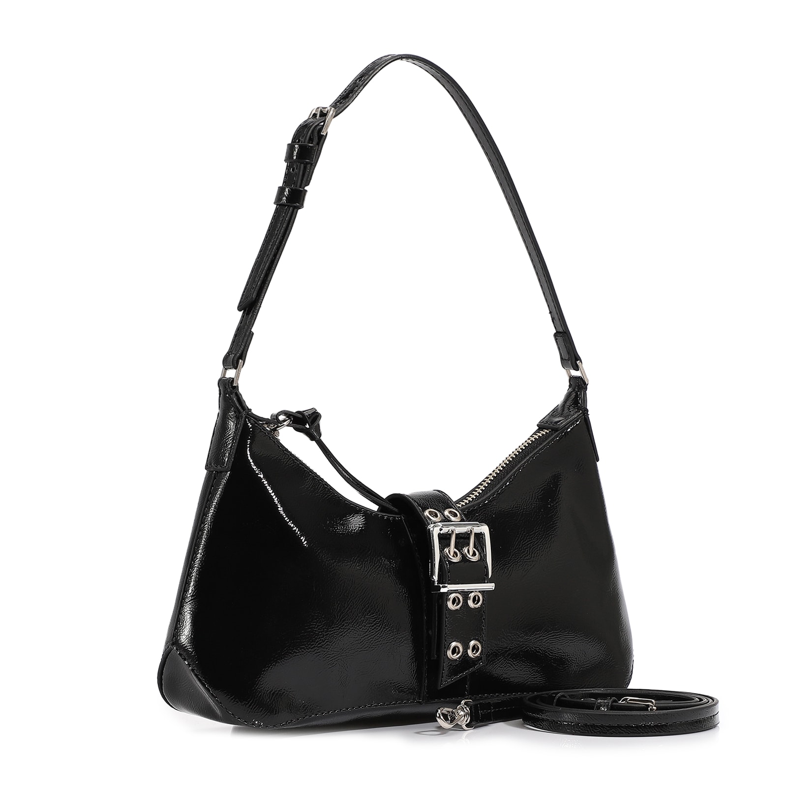 Bolsa De Ombro Alt Verniz Preto