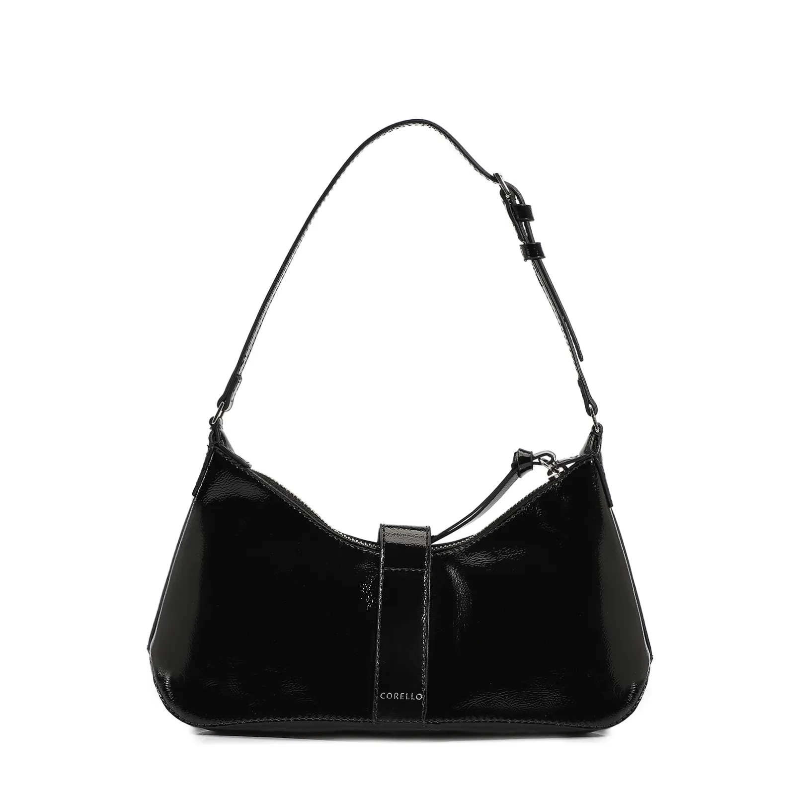 Bolsa De Ombro Alt Verniz Preto
