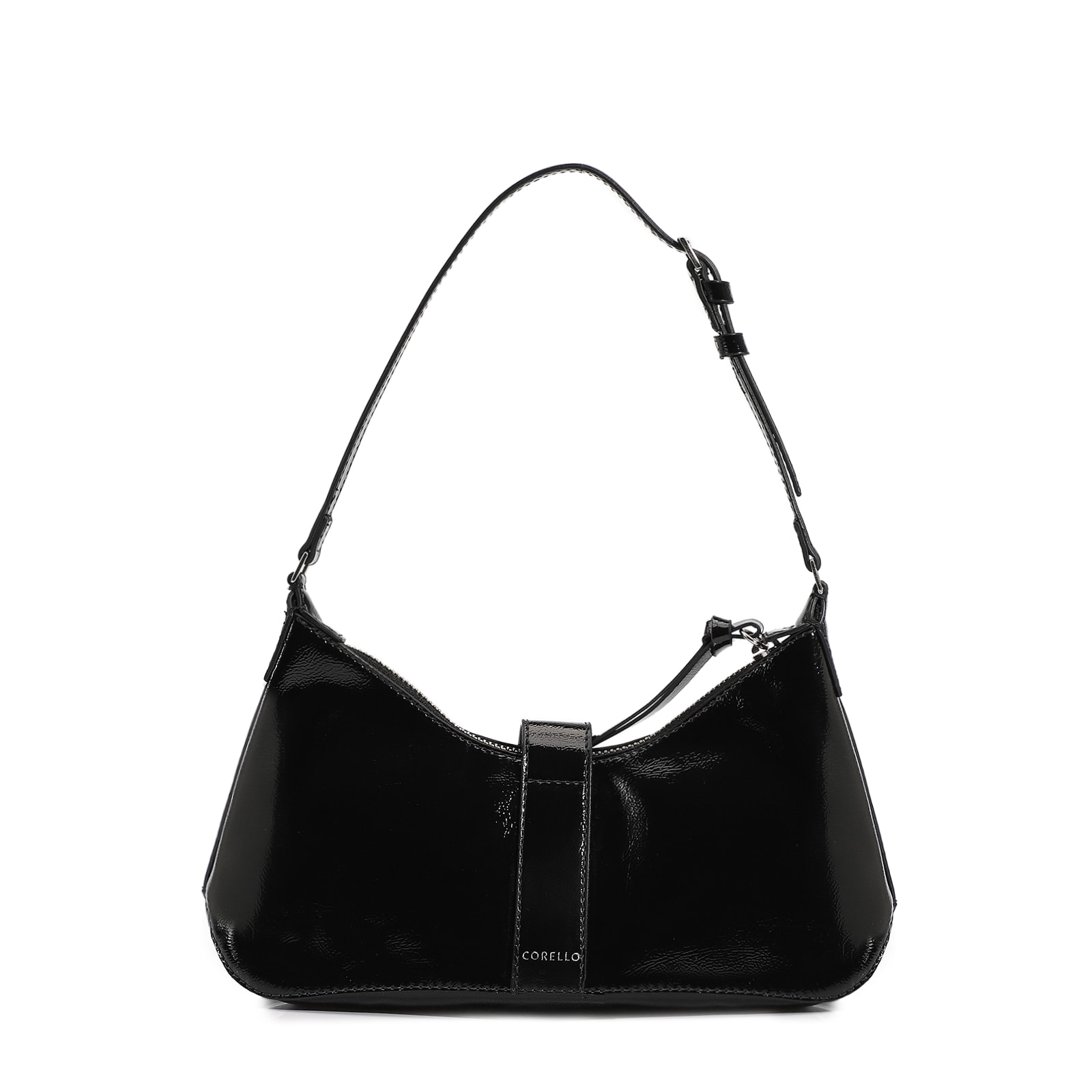 Bolsa De Ombro Alt Verniz Preto