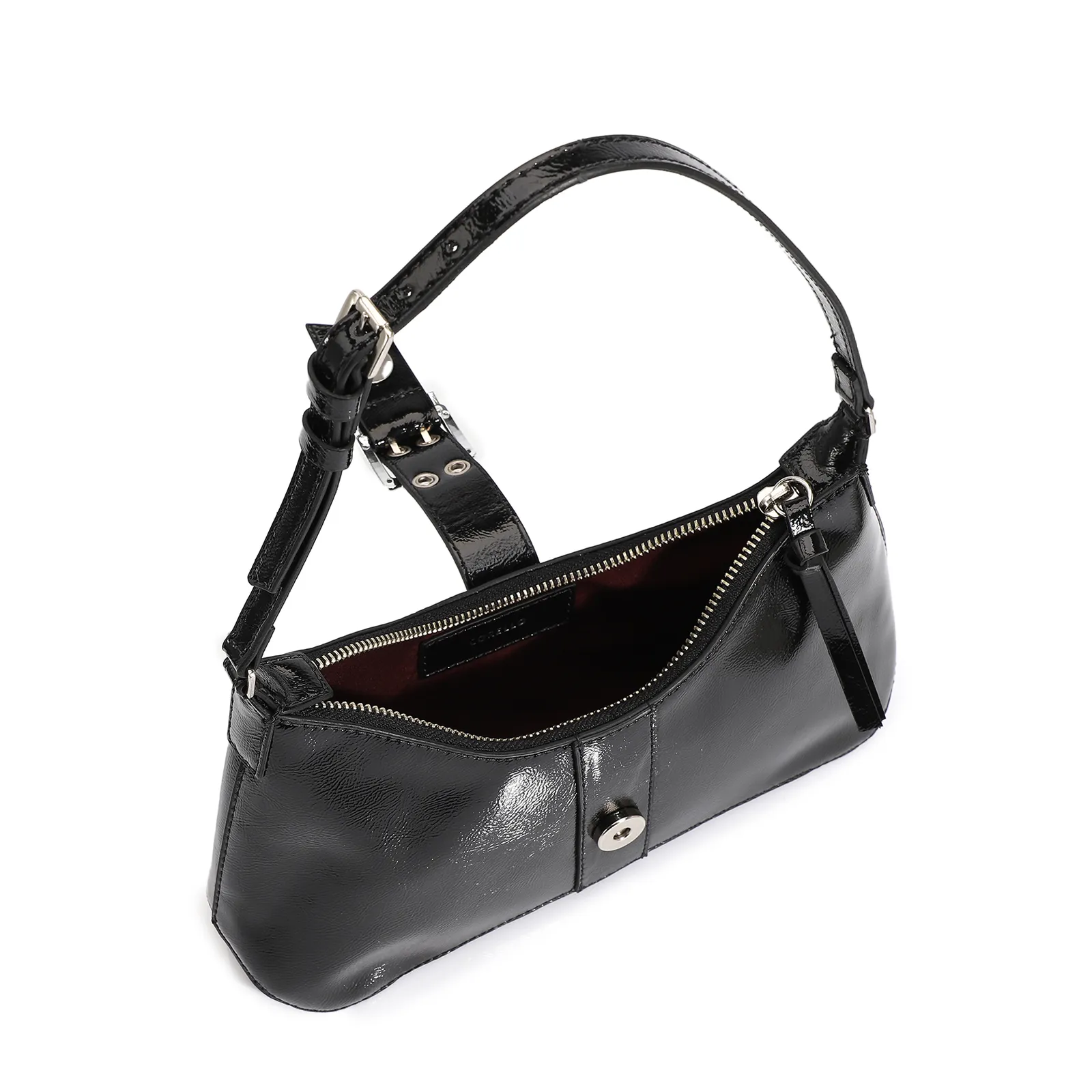 Bolsa De Ombro Alt Verniz Preto