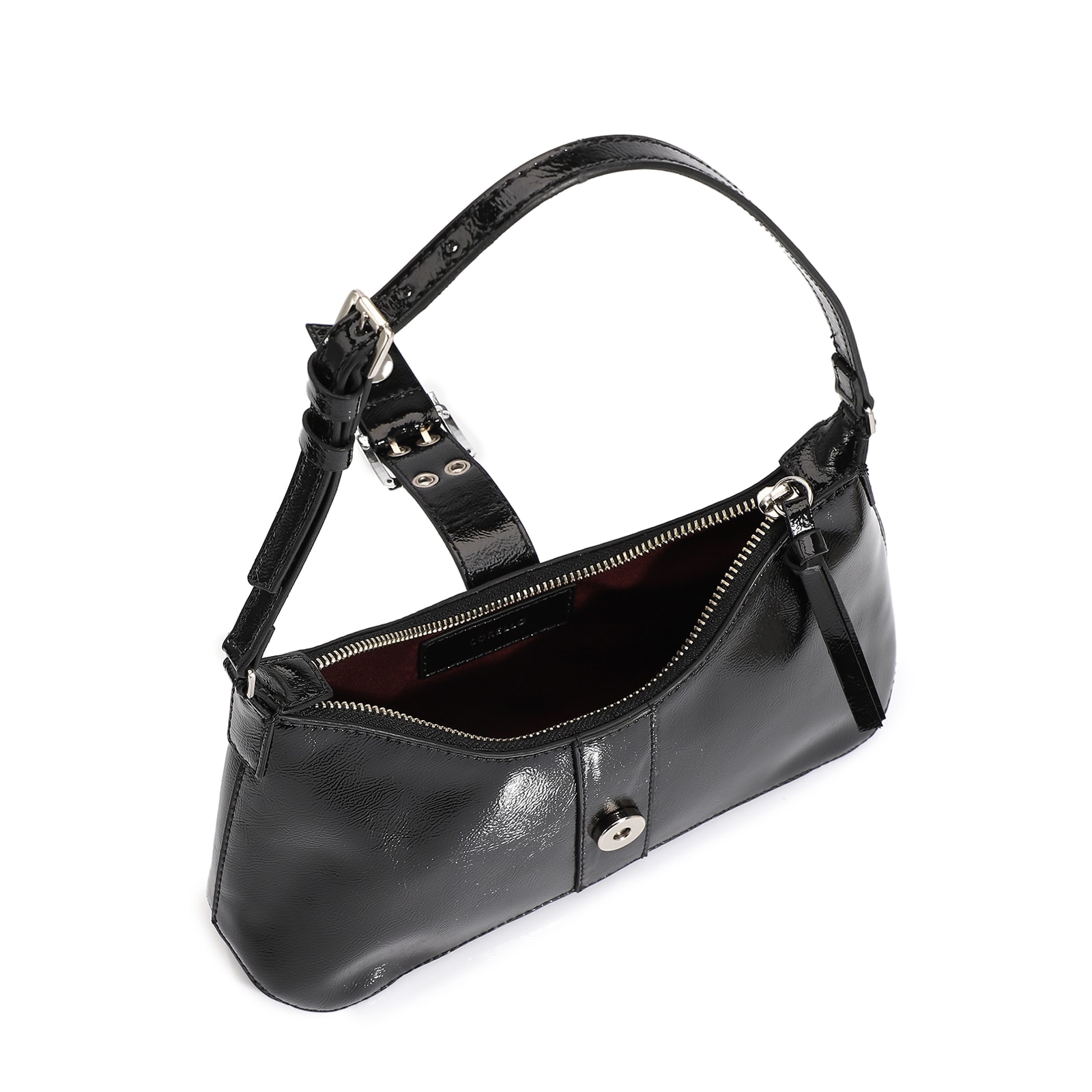 Bolsa De Ombro Alt Verniz Preto
