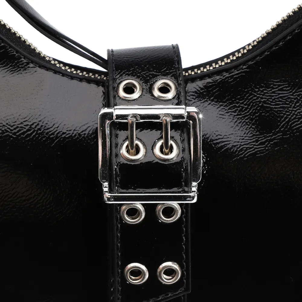 Bolsa De Ombro Alt Verniz Preto - imagem 6