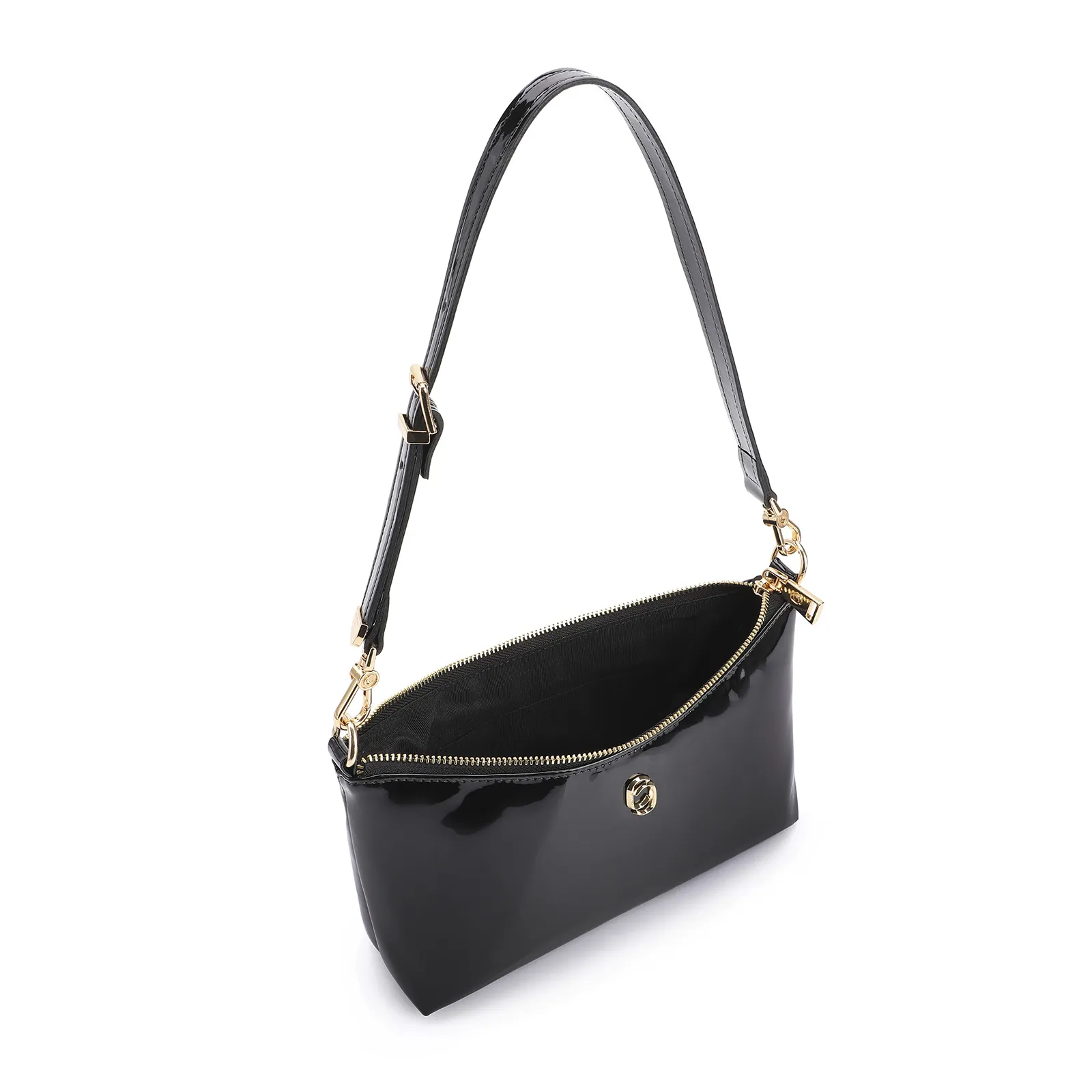 Bolsa De Ombro Alt Verniz Preto