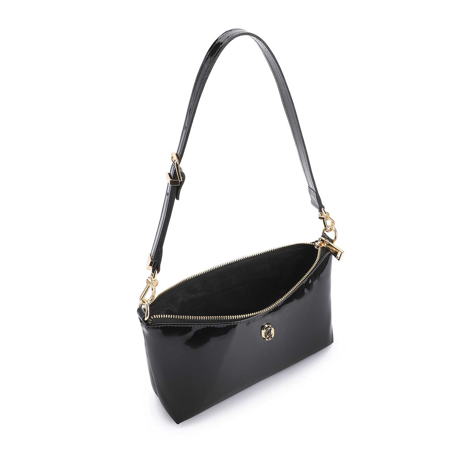 Bolsa De Ombro Alt Verniz Preto