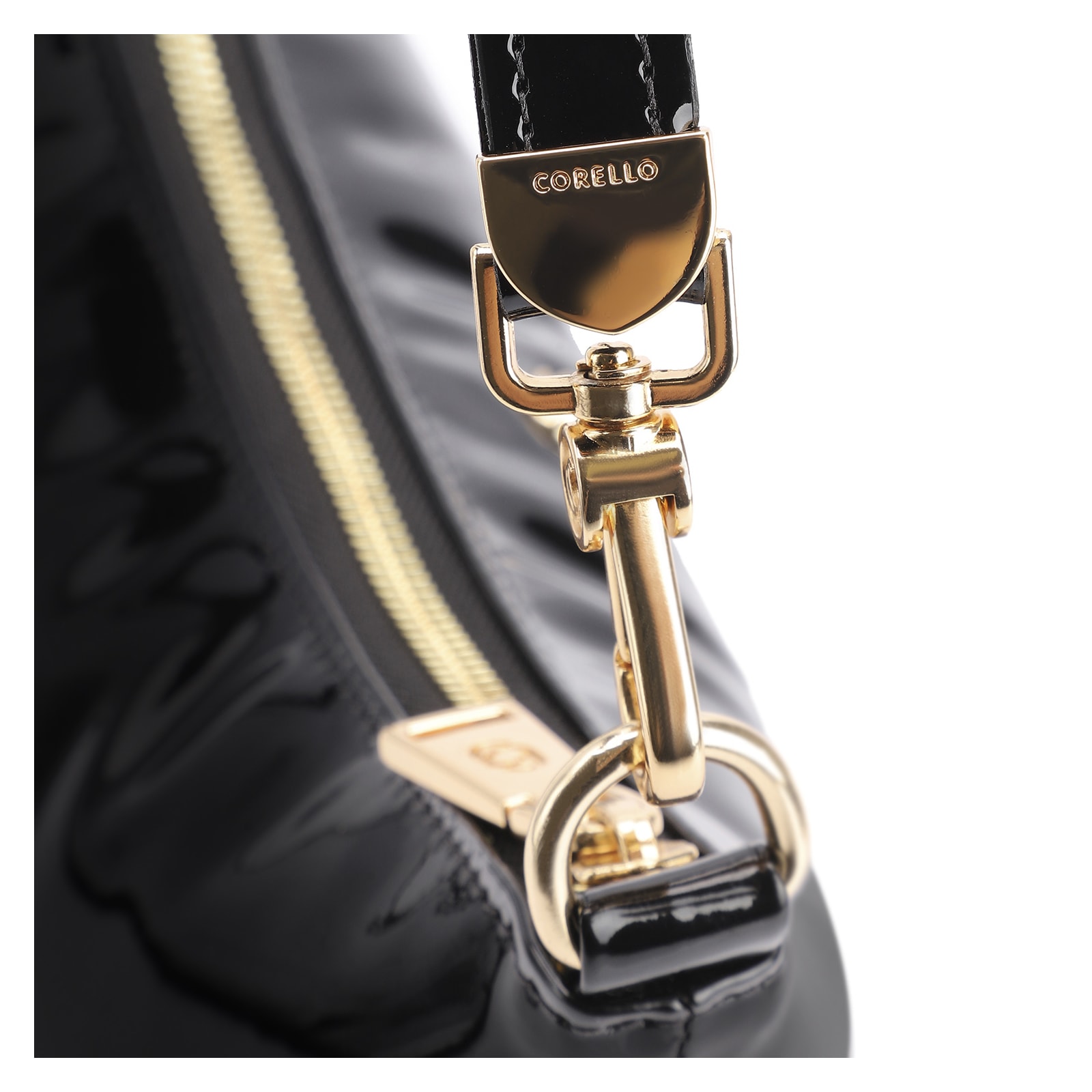 Bolsa De Ombro Alt Verniz Preto