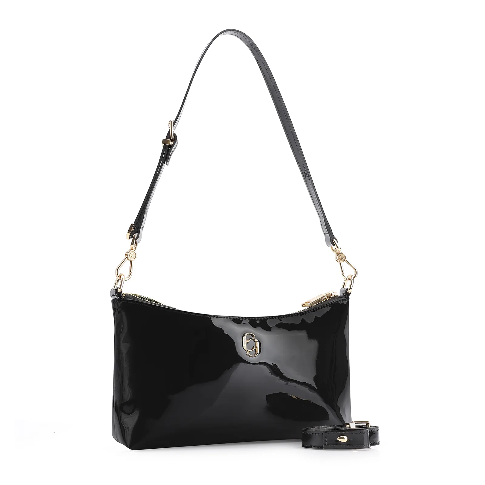 Bolsa De Ombro Alt Verniz Preto
