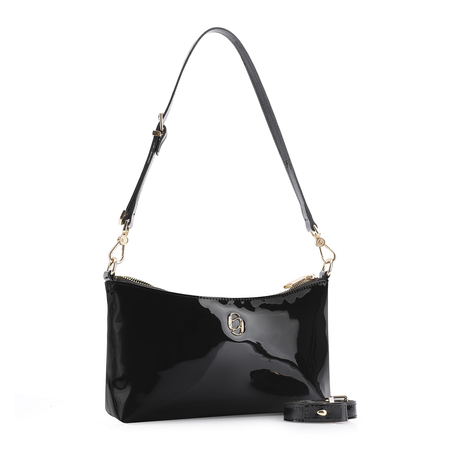 Bolsa De Ombro Alt Verniz Preto