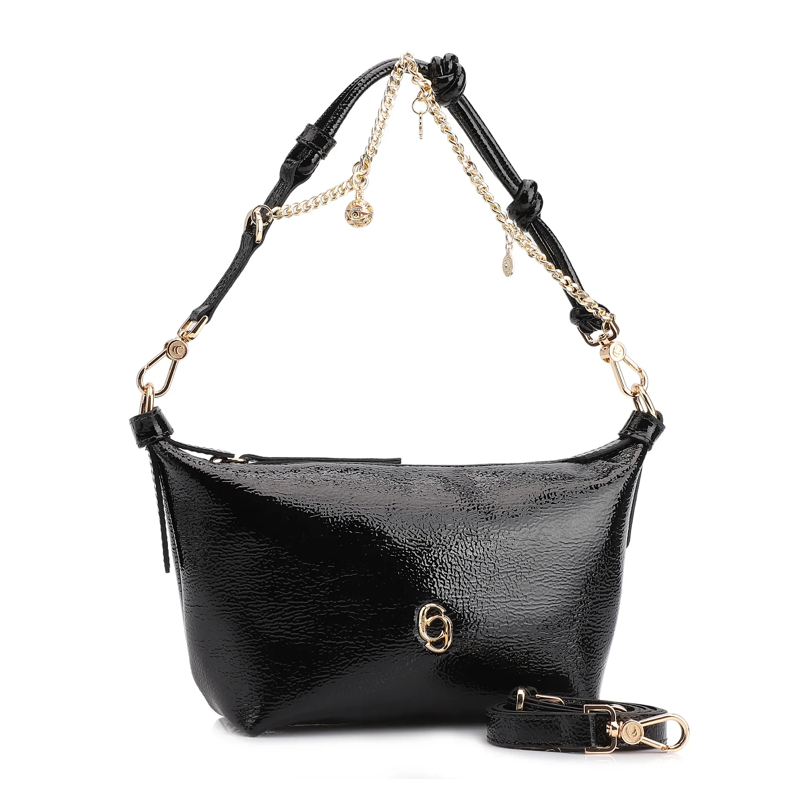 Bolsa De Ombro Alt Verniz Preto