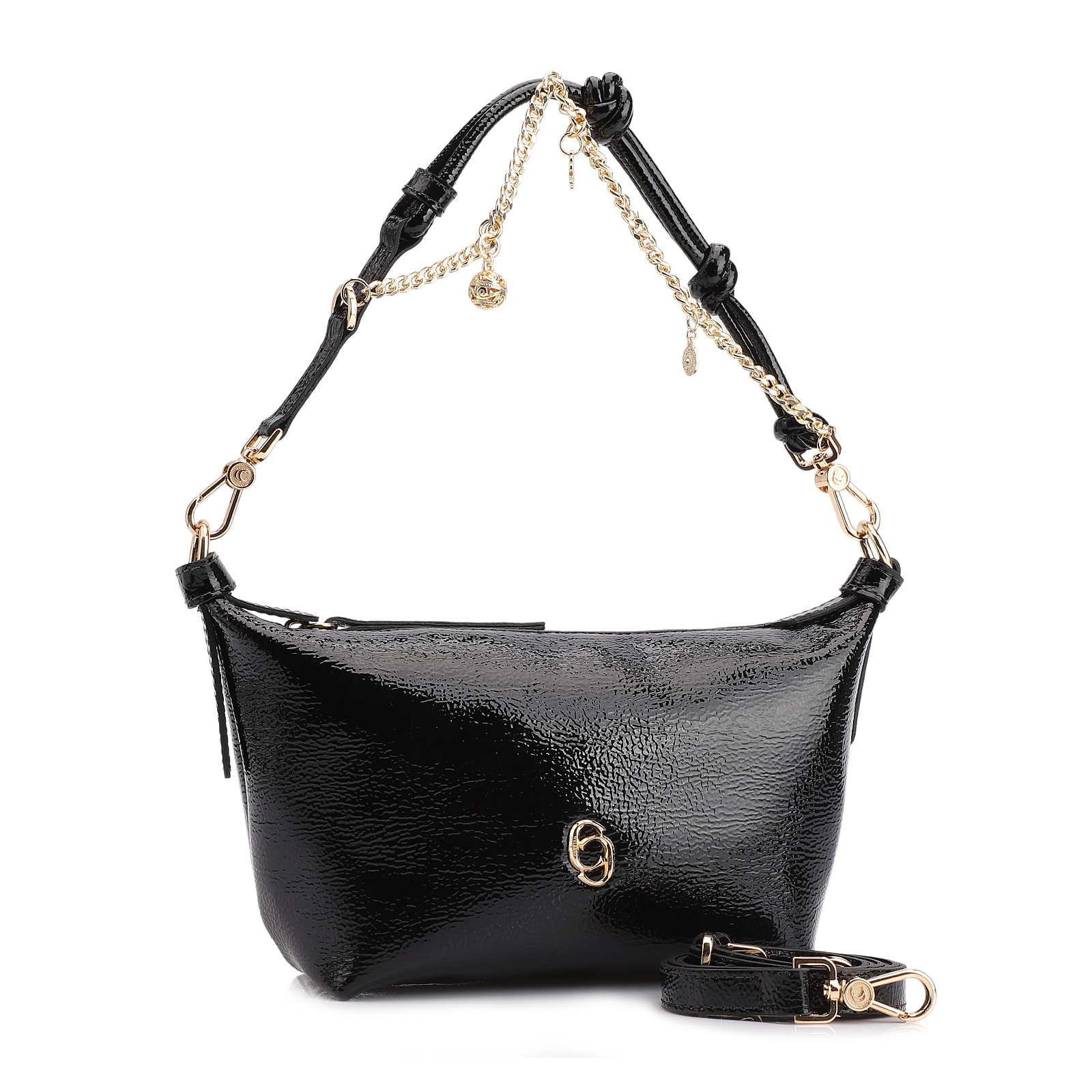 Bolsa De Ombro Alt Verniz Preto
