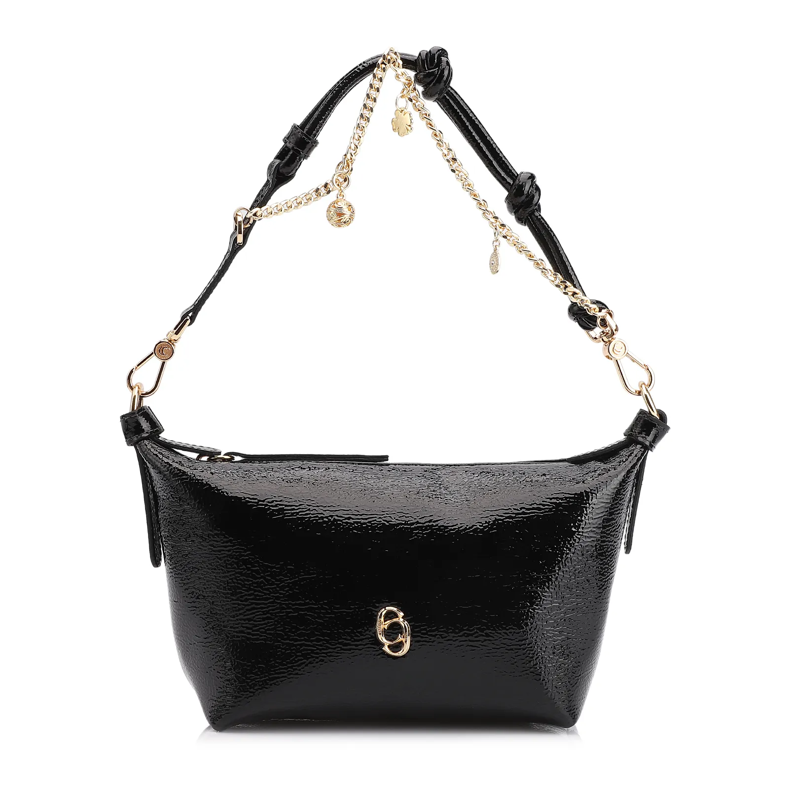 Bolsa De Ombro Alt Verniz Preto