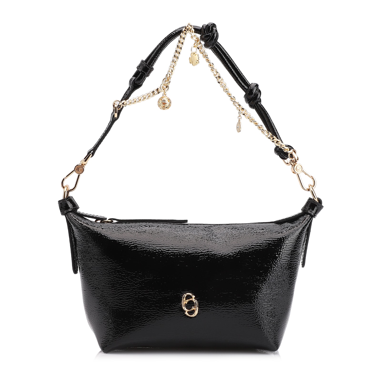 Bolsa De Ombro Alt Verniz Preto