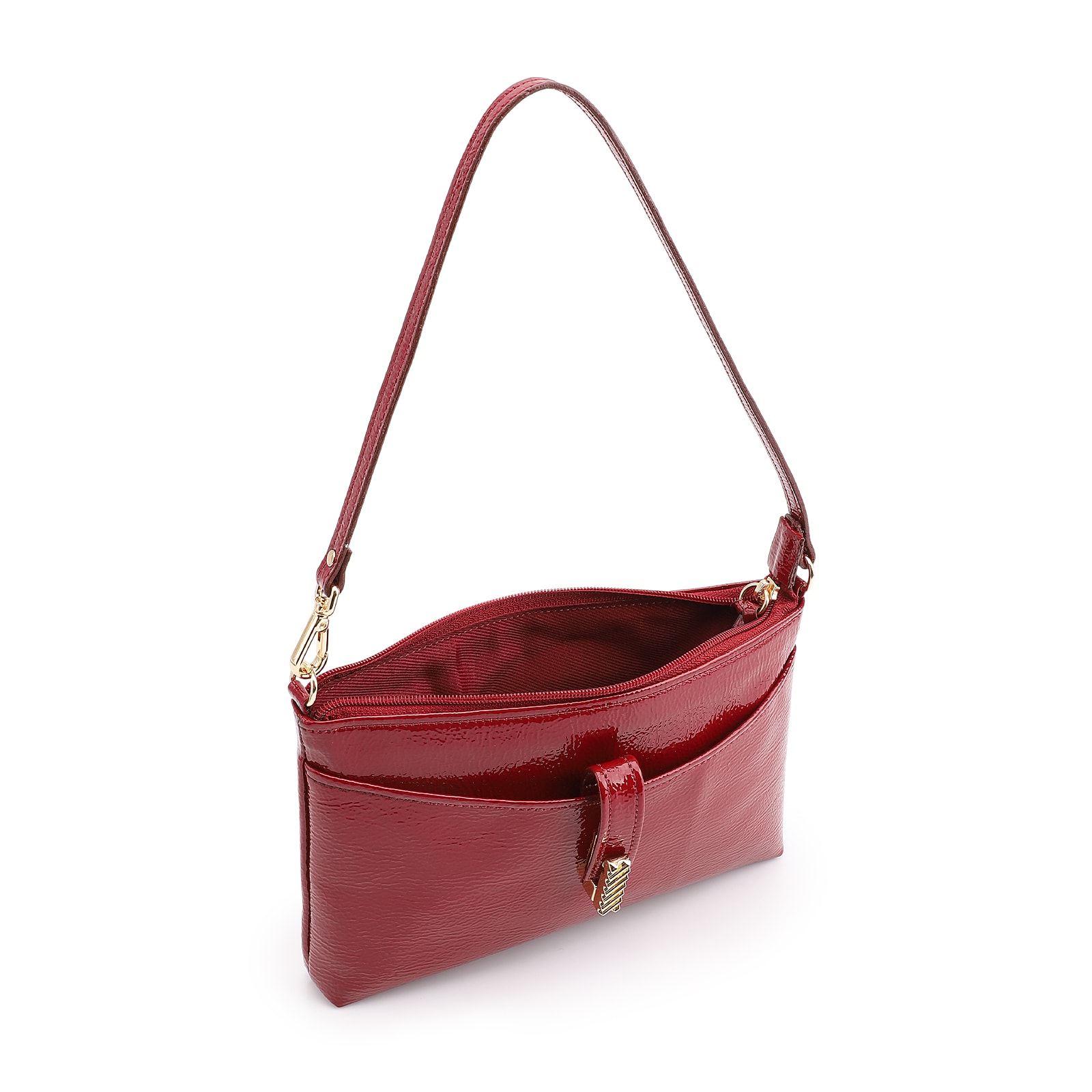 Bolsa De Ombro Alt Verniz Vermelha