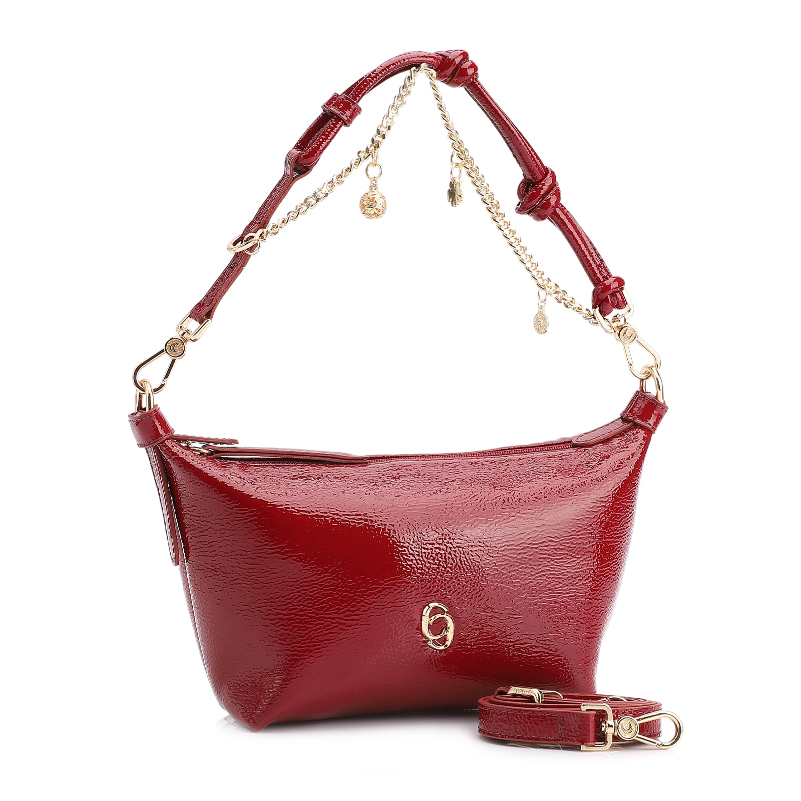 Bolsa De Ombro Alt Verniz Vermelho