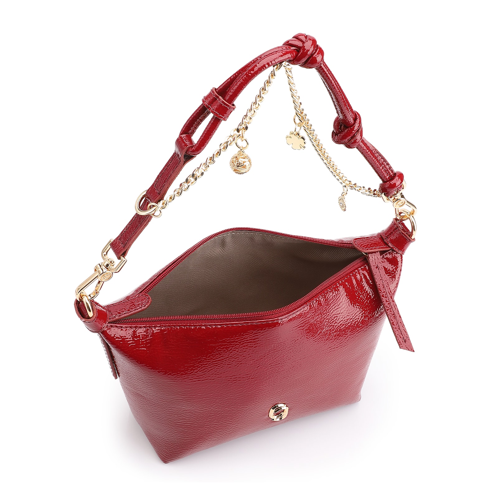 Bolsa De Ombro Alt Verniz Vermelho