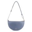 Bolsa De Ombro Aplicações Couro Camurça/Couro Azul - imagem 4