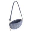 Bolsa De Ombro Aplicações Couro Camurça/Couro Azul - imagem 5
