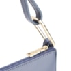 Bolsa De Ombro Aplicações Couro Camurça/Couro Azul - imagem 6