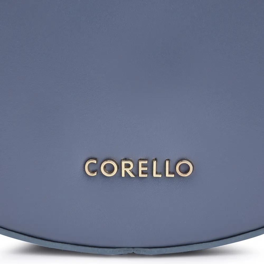 Bolsa De Ombro Aplicações Couro Camurça/Couro Azul - imagem 7