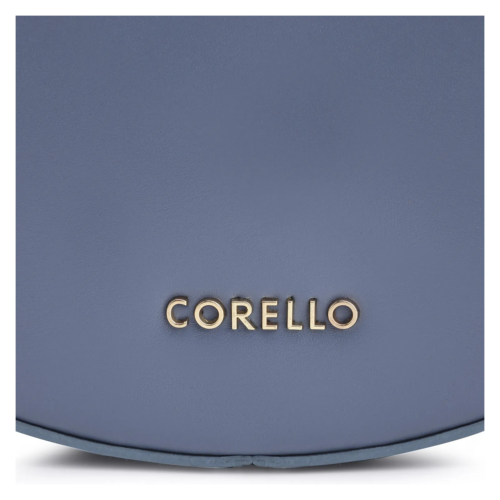 Bolsa De Ombro Aplicações Couro Camurça/Couro Azul