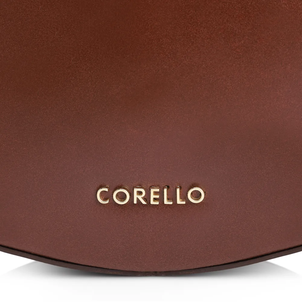 Bolsa De Ombro Aplicações Couro Camurça/Couro Marrom Escuro - imagem 7