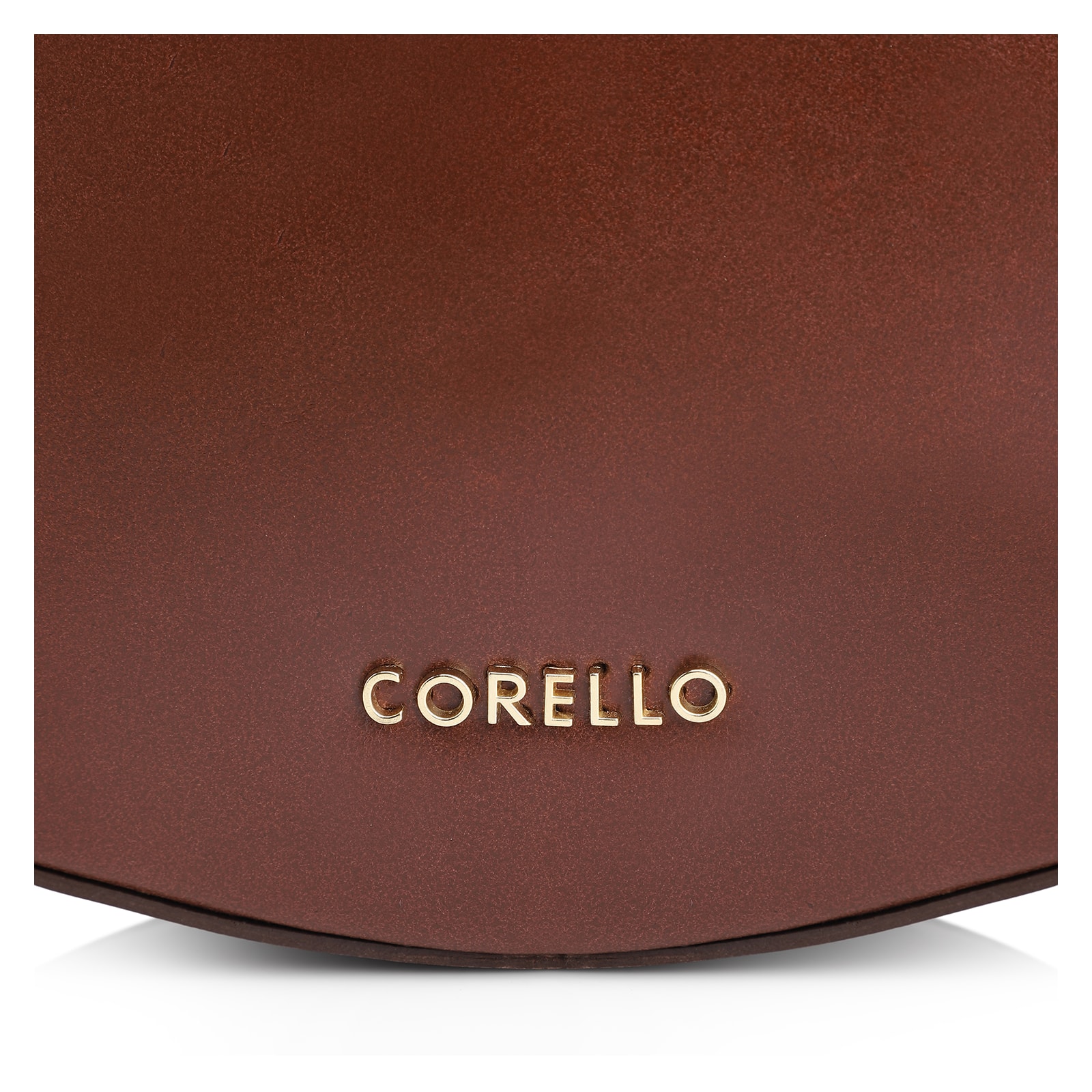 Bolsa De Ombro Aplicações Couro Camurça/Couro Marrom Escuro