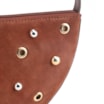 Bolsa De Ombro Aplicações Couro Camurça/Couro Marrom Escuro - imagem 9