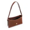 Bolsa De Ombro Argola Couro Marrom - imagem 4
