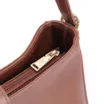 Bolsa De Ombro Argola Couro Marrom - imagem 5
