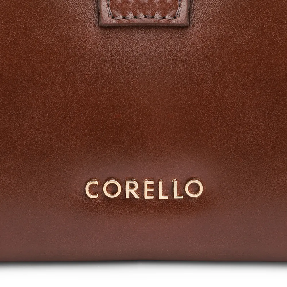 Bolsa De Ombro Argola Couro Marrom - imagem 6