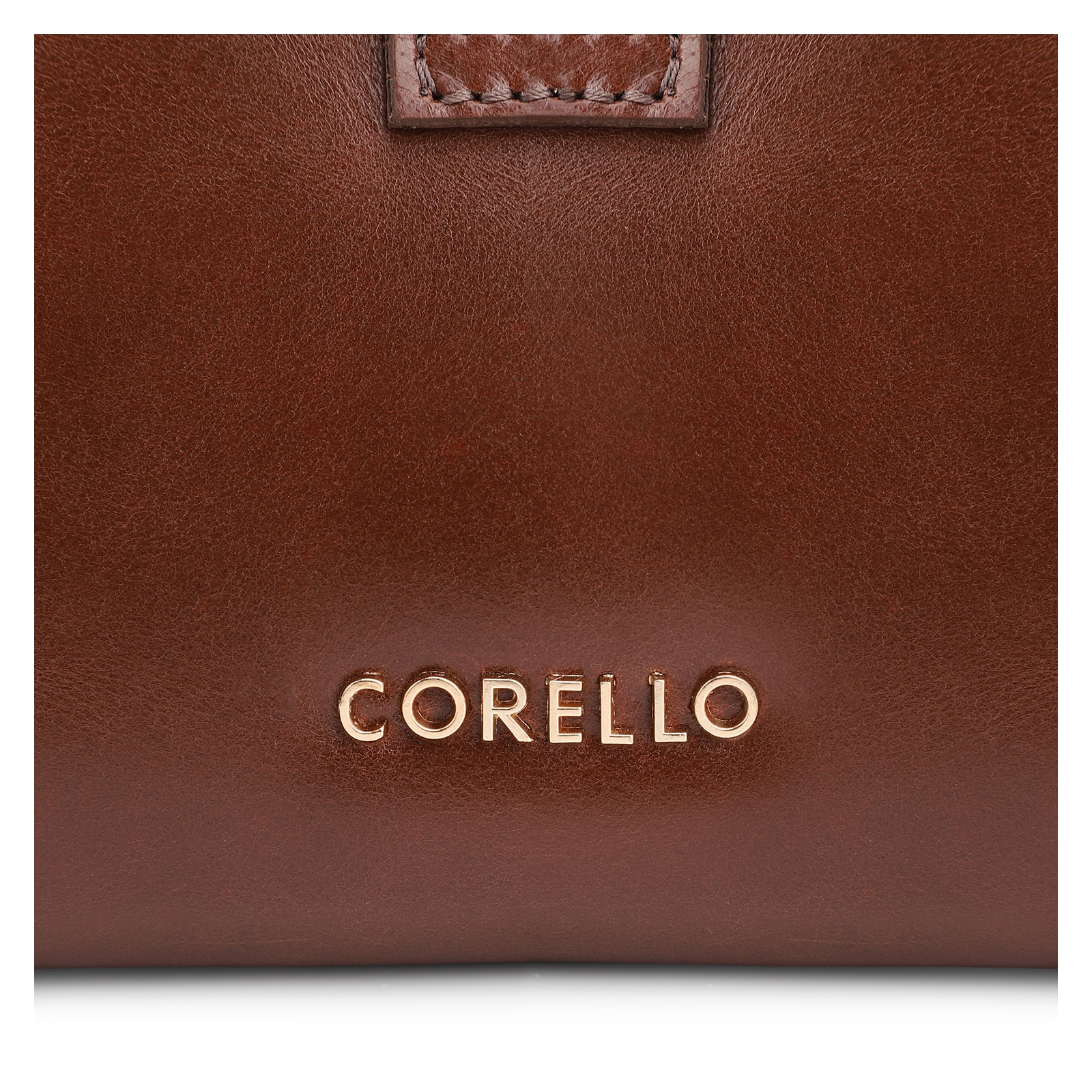 Bolsa De Ombro Argola Couro Marrom