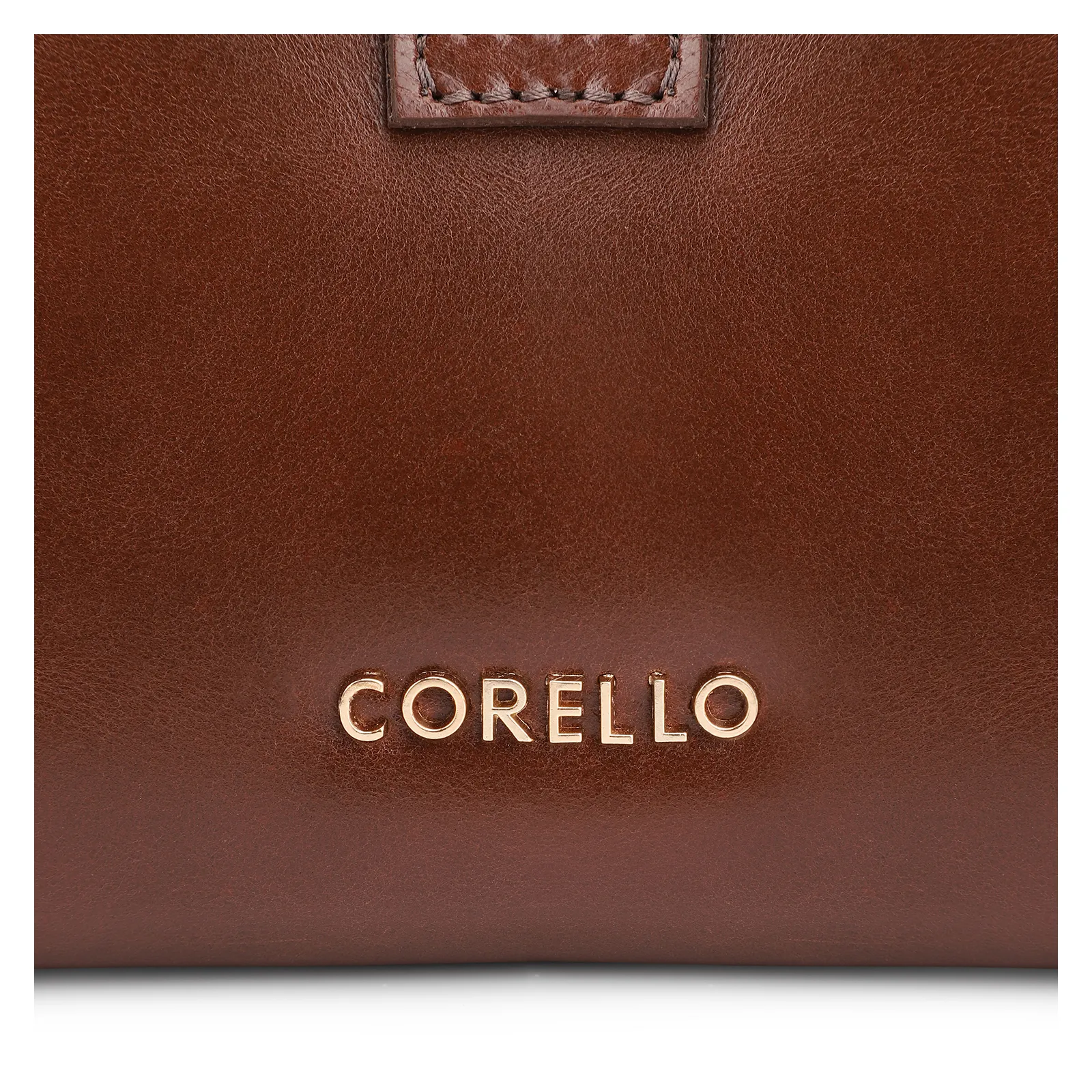 Bolsa De Ombro Argola Couro Marrom