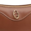 Bolsa De Ombro Argola Couro Marrom Trançada - imagem 6