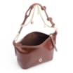 Bolsa De Ombro Bag Charm Couro Marrom - imagem 4