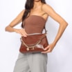Bolsa De Ombro Bag Charm Couro Marrom - imagem 2