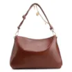 Bolsa De Ombro Bag Charm Couro Marrom - imagem 4