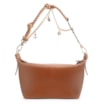 Bolsa De Ombro Bag Charm Couro Marrom Claro - imagem 3