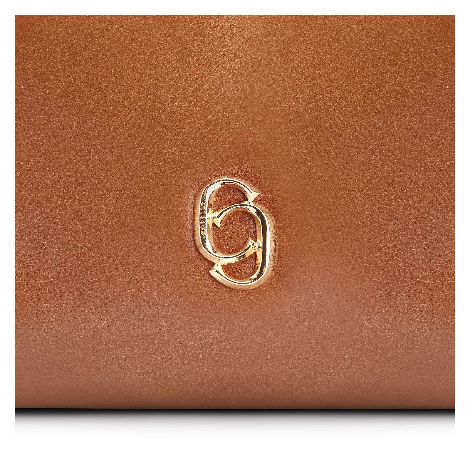 Bolsa De Ombro Bag Charm Couro Marrom Claro