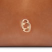 Bolsa De Ombro Bag Charm Couro Marrom Claro - imagem 6