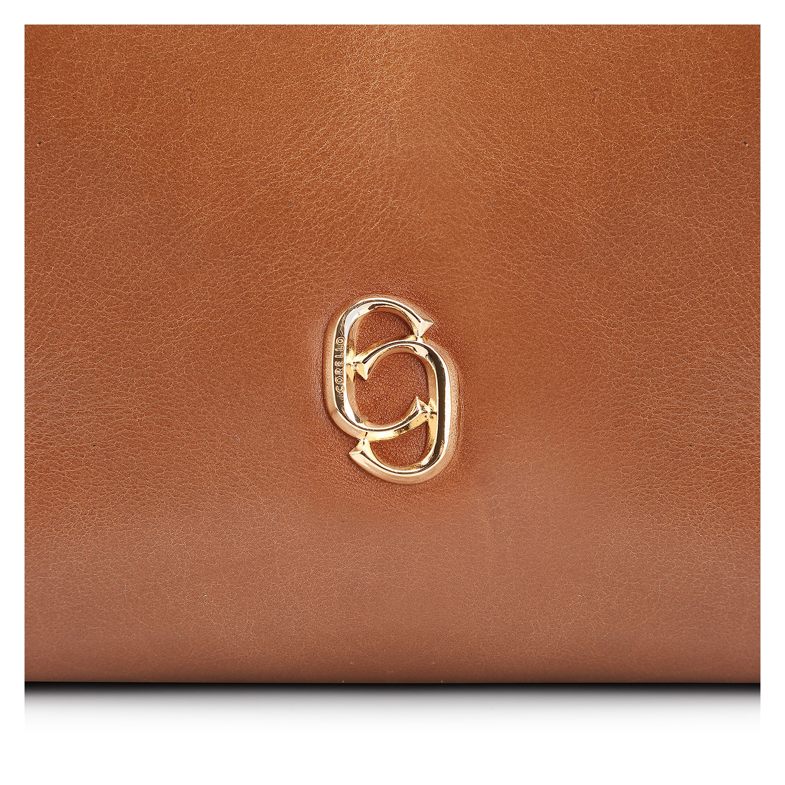 Bolsa De Ombro Bag Charm Couro Marrom Claro