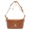 Bolsa De Ombro Bag Charm Couro Marrom Claro - imagem 1