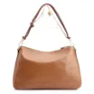 Bolsa De Ombro Bag Charm Couro Marrom Claro - imagem 3