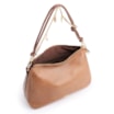 Bolsa De Ombro Bag Charm Couro Marrom Claro - imagem 4