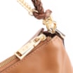 Bolsa De Ombro Bag Charm Couro Marrom Claro - imagem 5