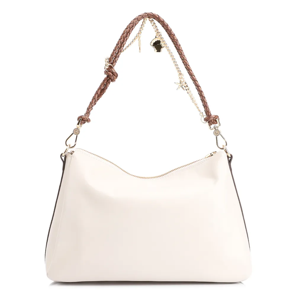 Bolsa De Ombro Bag Charm Couro Off White - imagem 4
