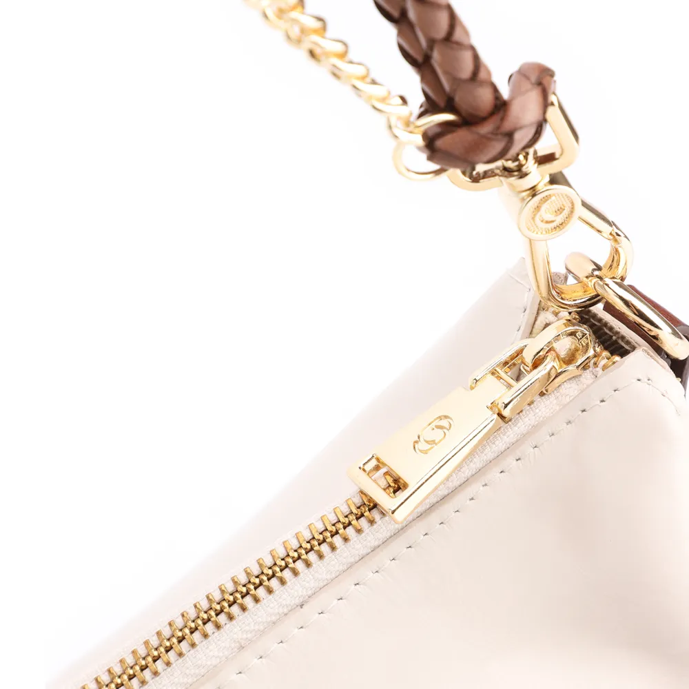 Bolsa De Ombro Bag Charm Couro Off White - imagem 6