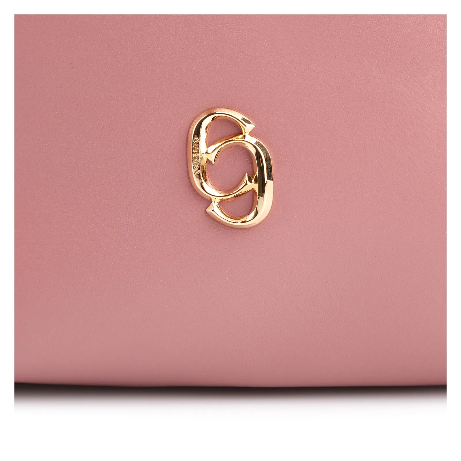 Bolsa De Ombro Bag Charm Couro Rosa Blush