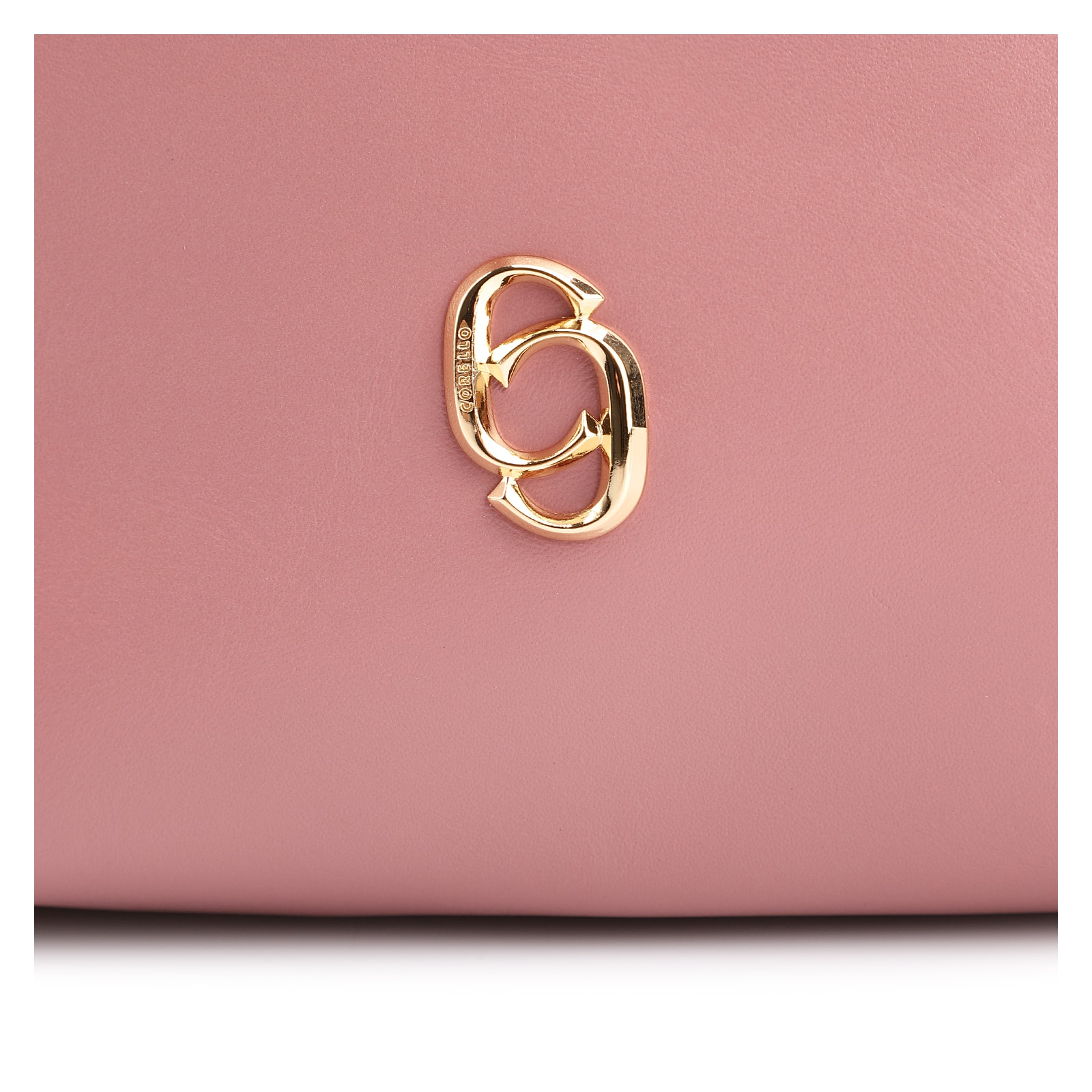 Bolsa De Ombro Bag Charm Couro Rosa Blush