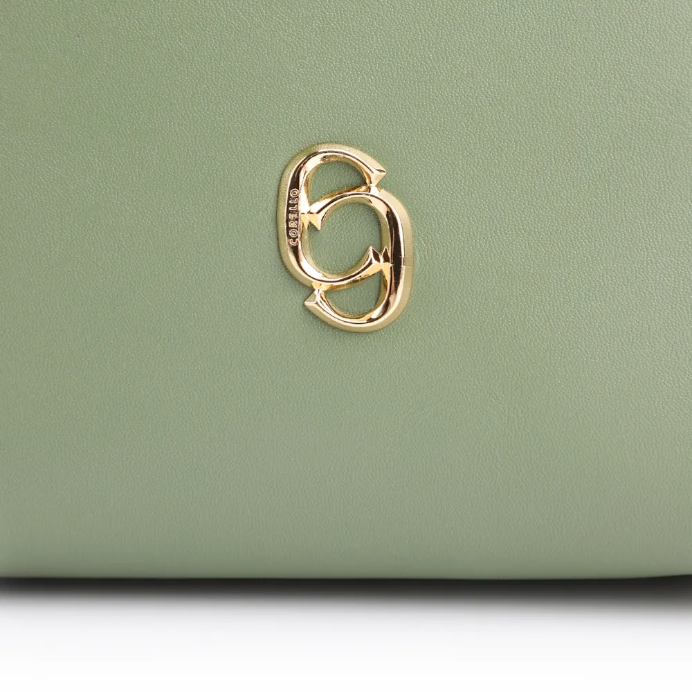 Bolsa De Ombro Bag Charm Couro Verde Alecrim - imagem 6